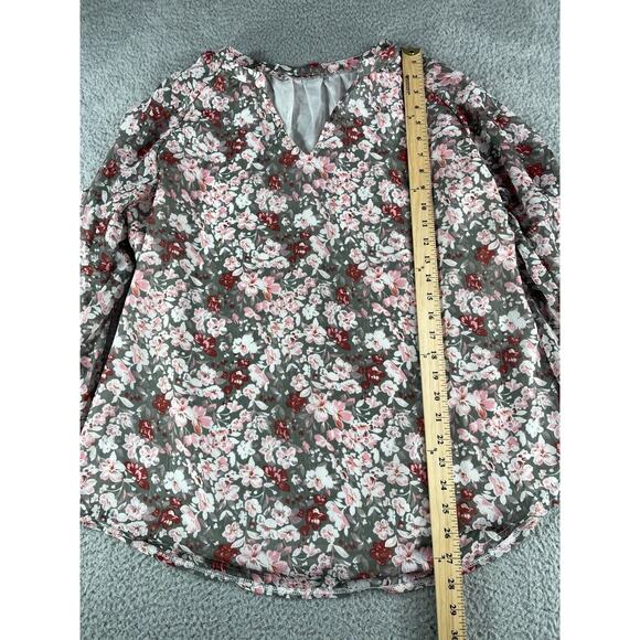 BTFBM Shirt Womens 2XL XXL Multicolor Plus Floral Amazon Lined Lightweight Top - Picture 6 of 11